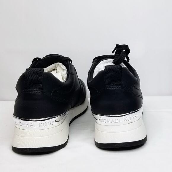 Michael Kors Women's 5.5 Allie Stride Trainer Lace-Up Sneakers Black NWT - Picture 4 of 7